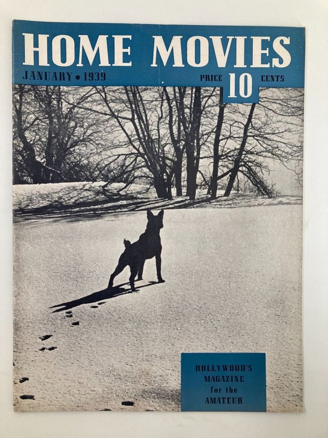 HOME MOVIES magazine side cover  January 1939