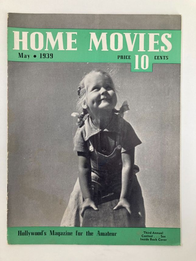 HOME MOVIES magazine side cover  May 1939