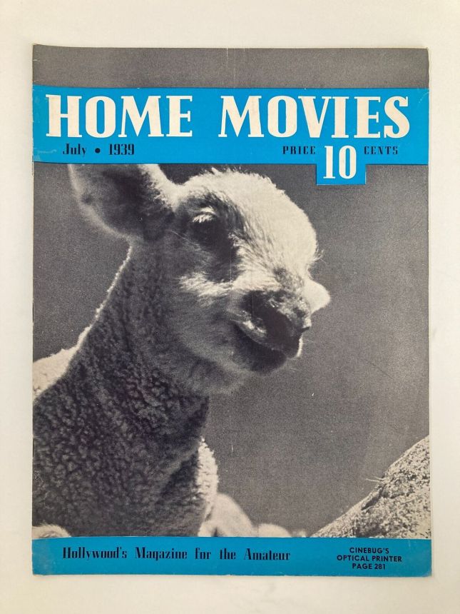 HOME MOVIES magazine side cover  July 1939