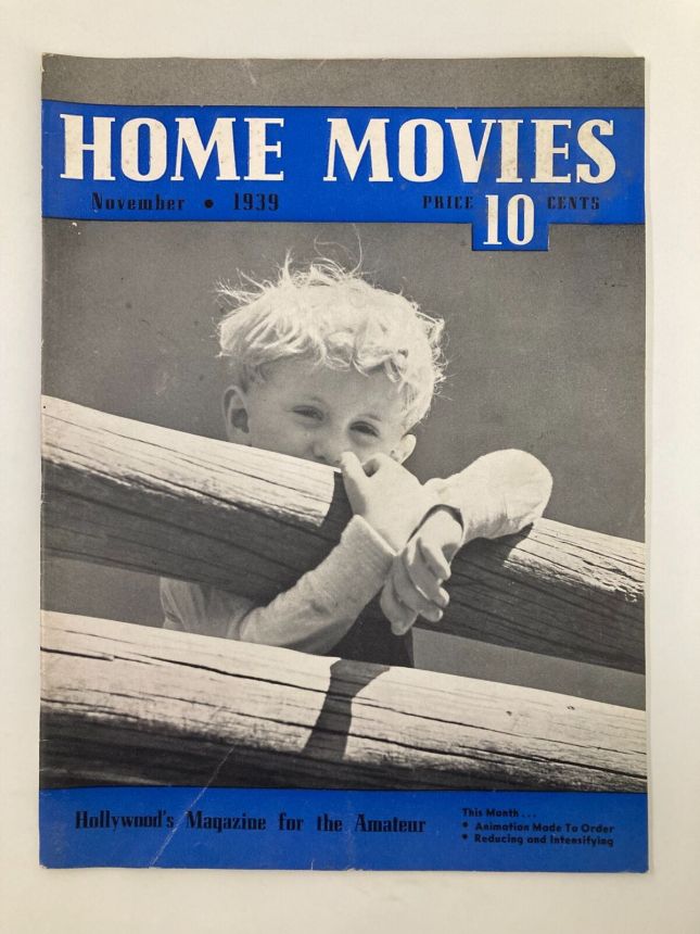 HOME MOVIES magazine side cover  November 1939