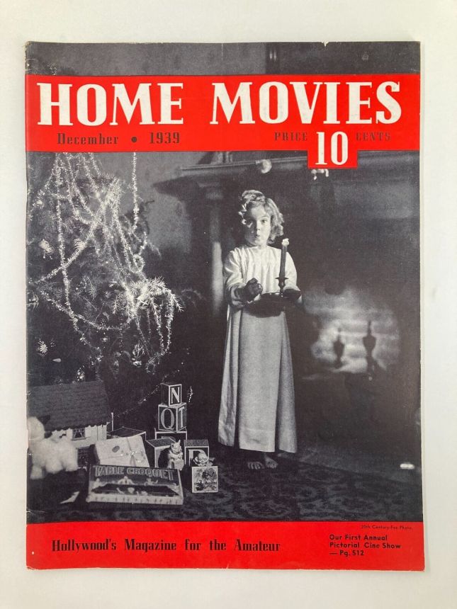HOME MOVIES magazine side cover  December 1939