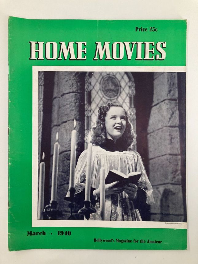 HOME MOVIES magazine side cover  March 1940