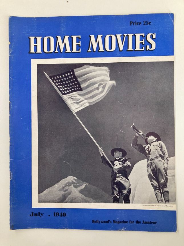 HOME MOVIES magazine side cover  July 1940