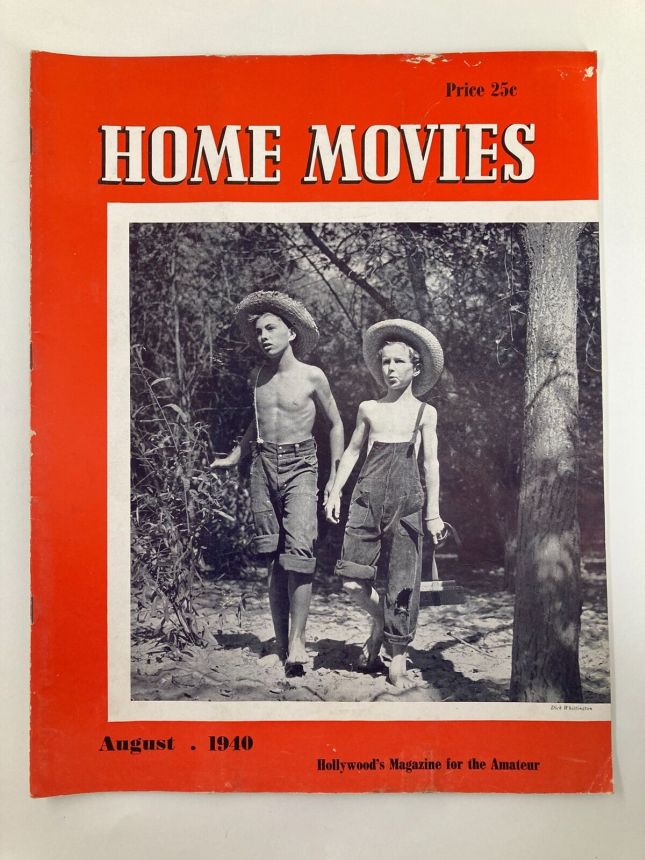 HOME MOVIES magazine side cover  August 1940