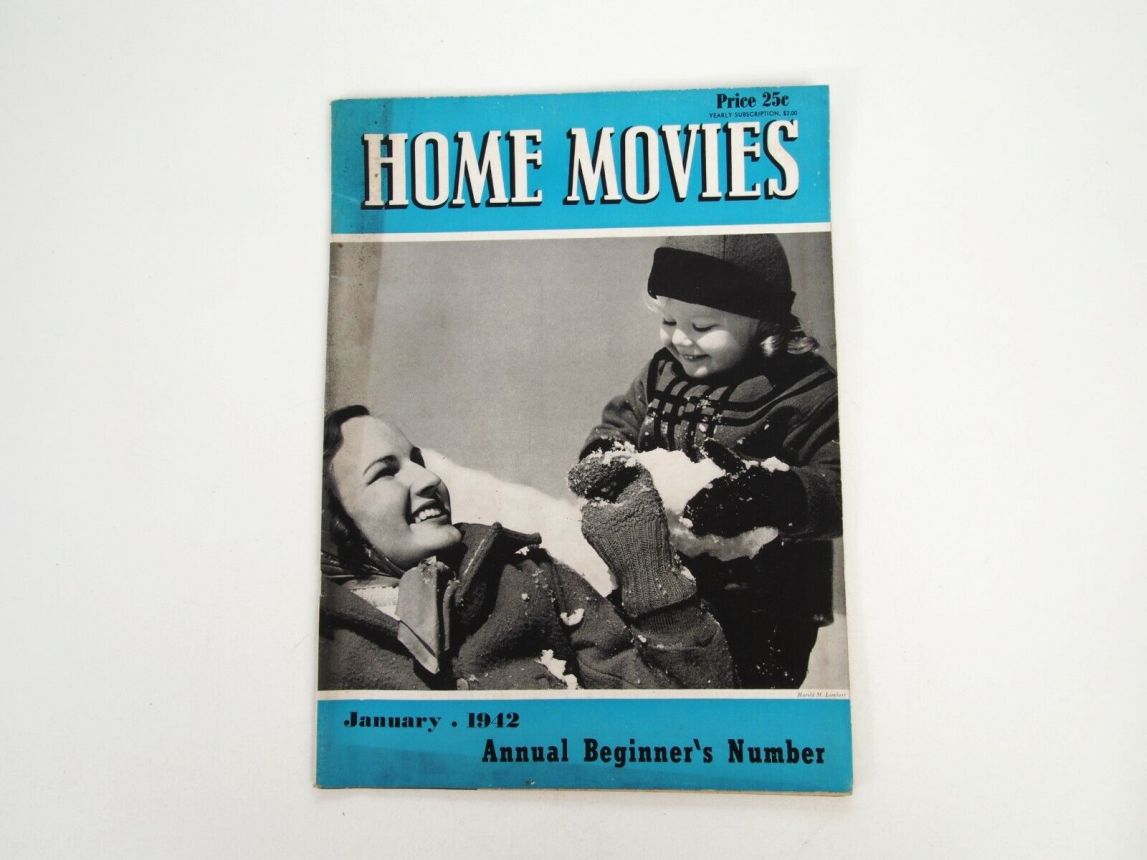 HOME MOVIES magazine side cover  January 1942