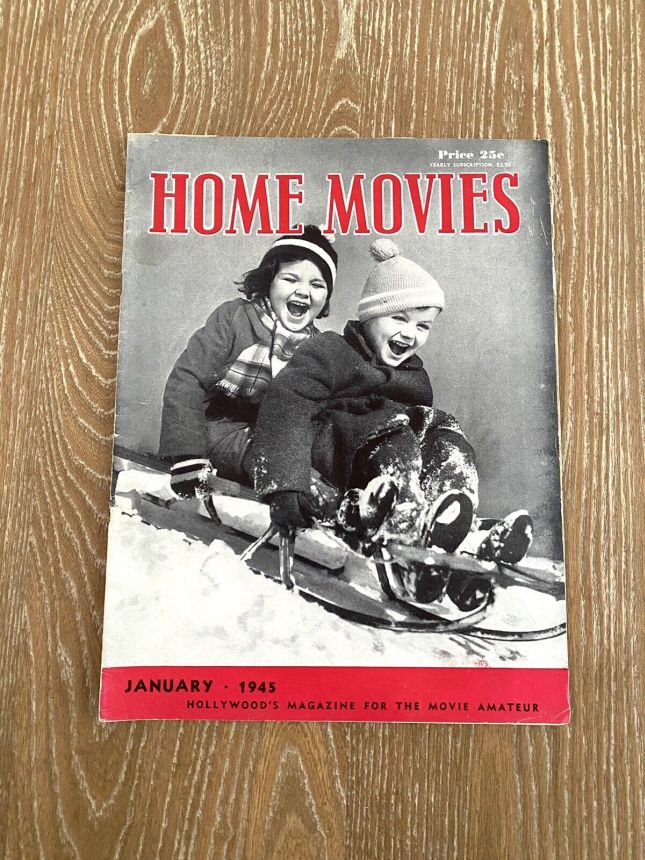 HOME MOVIES magazine side cover  January 1945
