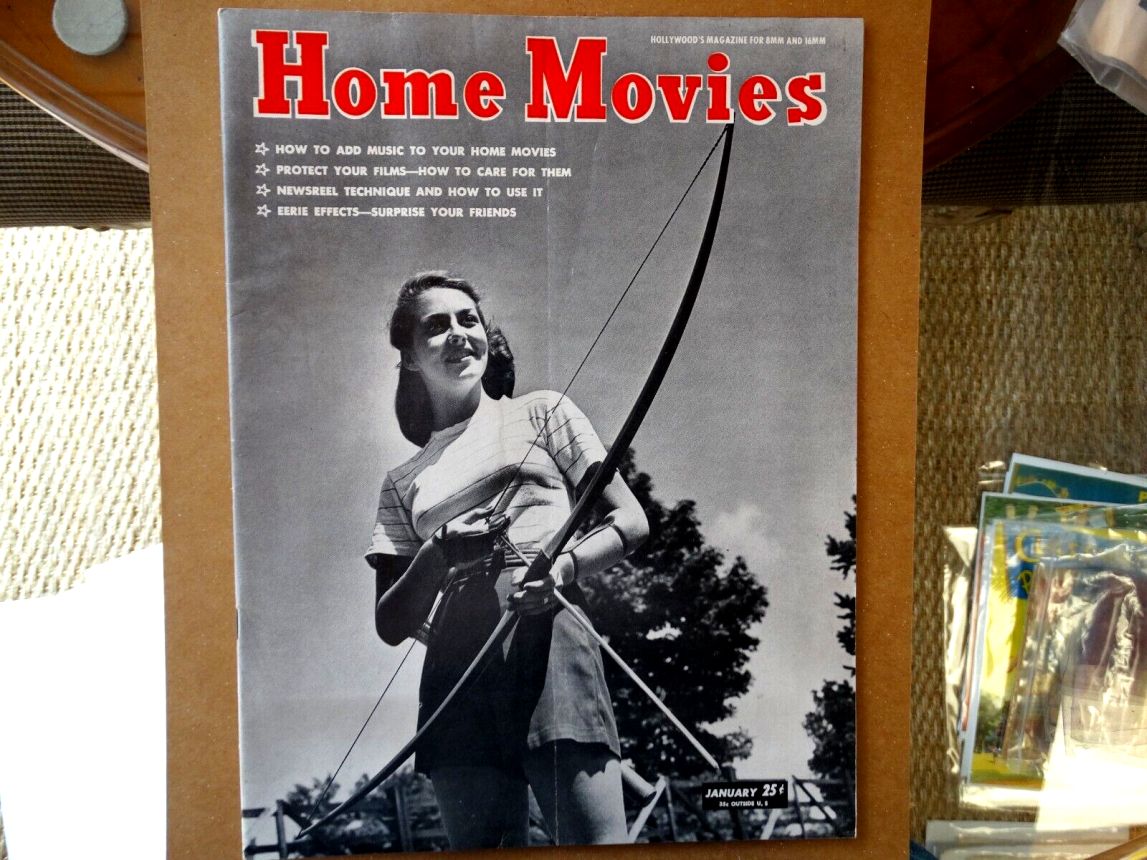 HOME MOVIES magazine side cover  January 1950