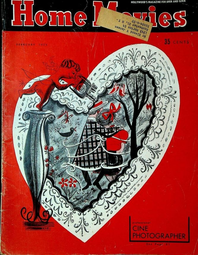 HOME MOVIES magazine side cover  February 1953