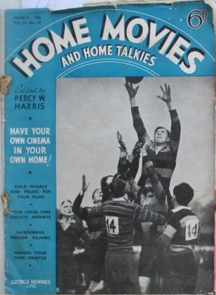 HOME MOVIES AND HOME TALKIES magazine side cover  Vol 2 No  10  March 1936