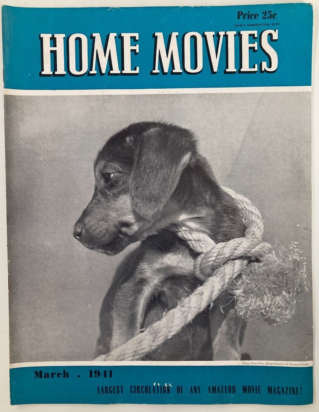 HOME MOVIES magazine side cover March 1941