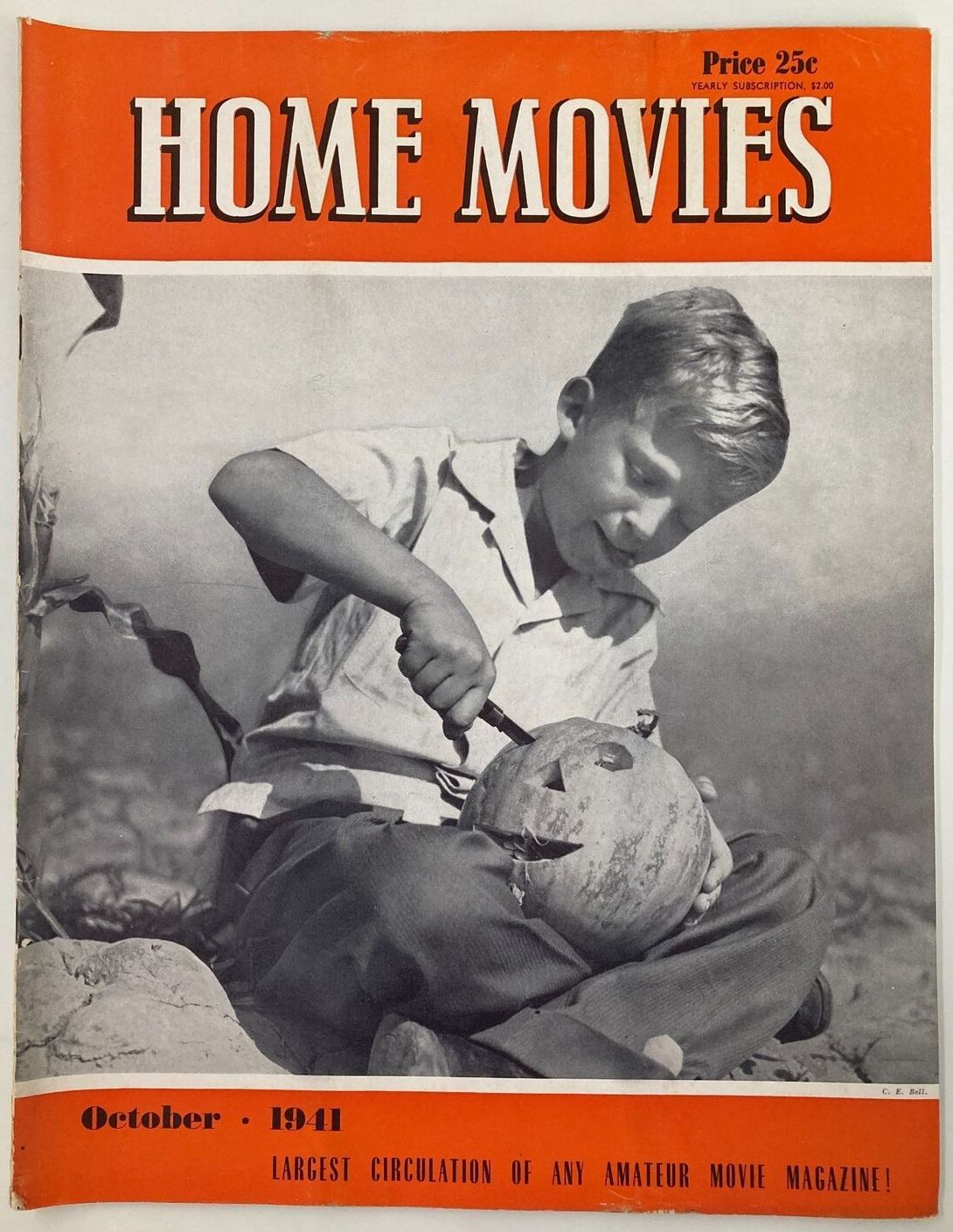 HOME MOVIES magazine side cover  October 1941