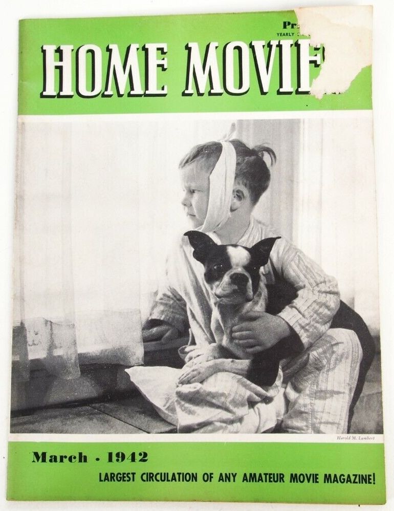HOME MOVIES magazine side cover  March 1942