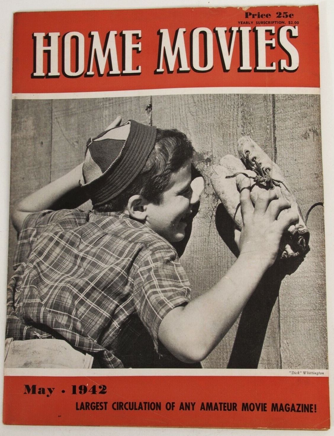 HOME MOVIES magazine side cover  May 1942