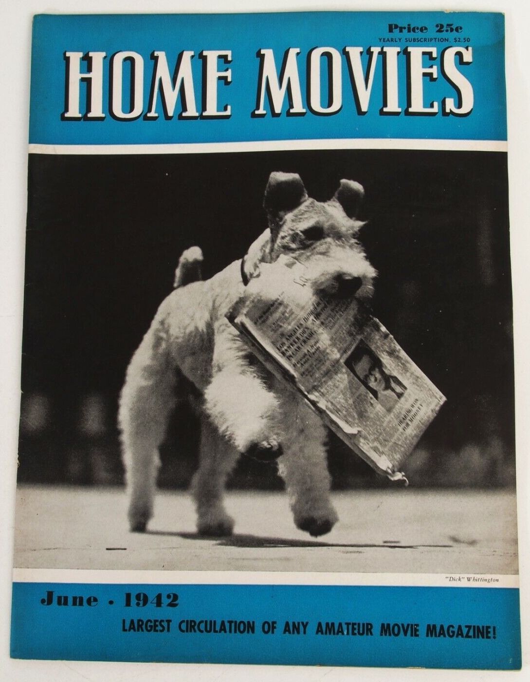 HOME MOVIES magazine side cover  June 1942
