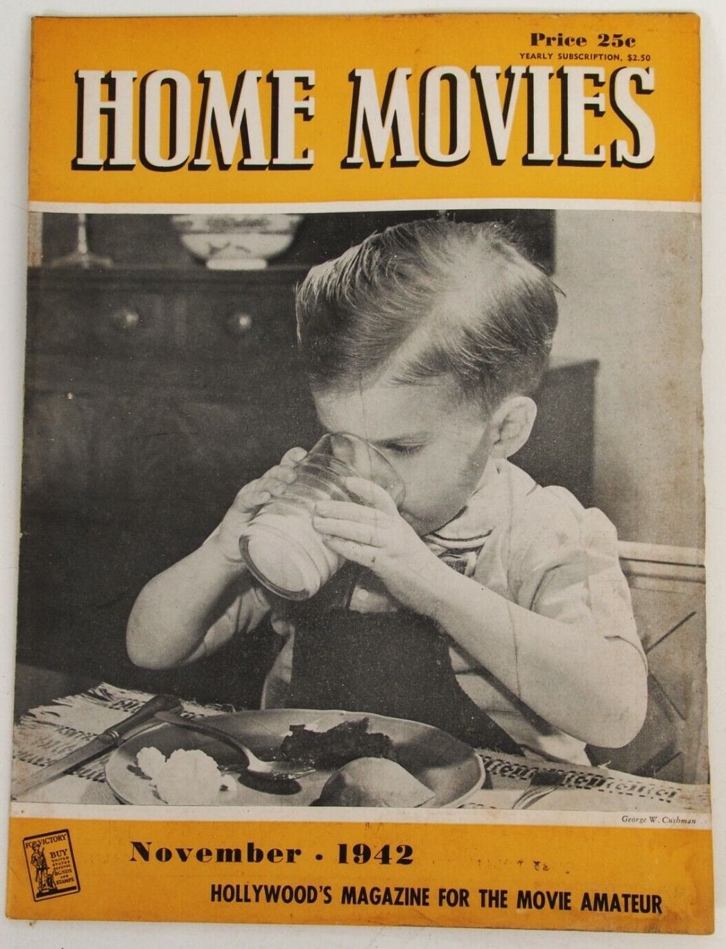 HOME MOVIES magazine side cover  November 1942