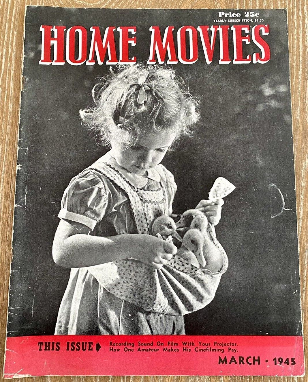 HOME MOVIES magazine side cover  March 1945