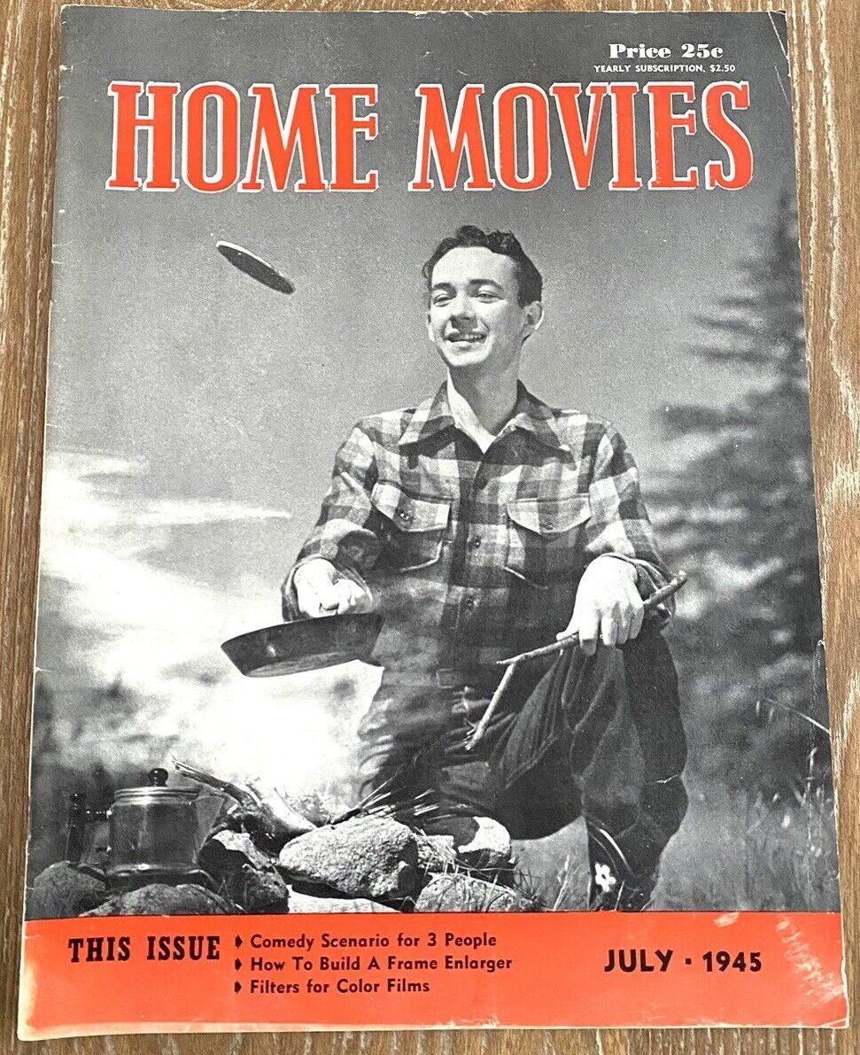 HOME MOVIES magazine side cover  July 1945