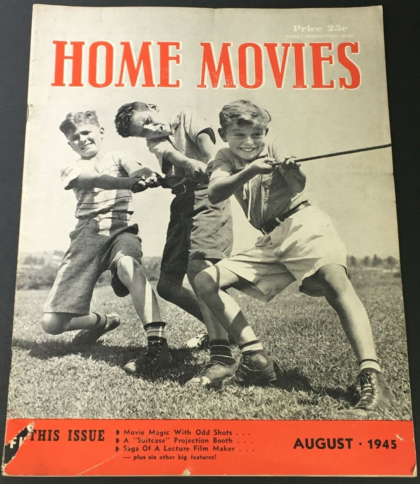 HOME MOVIES magazine side cover  August 1945