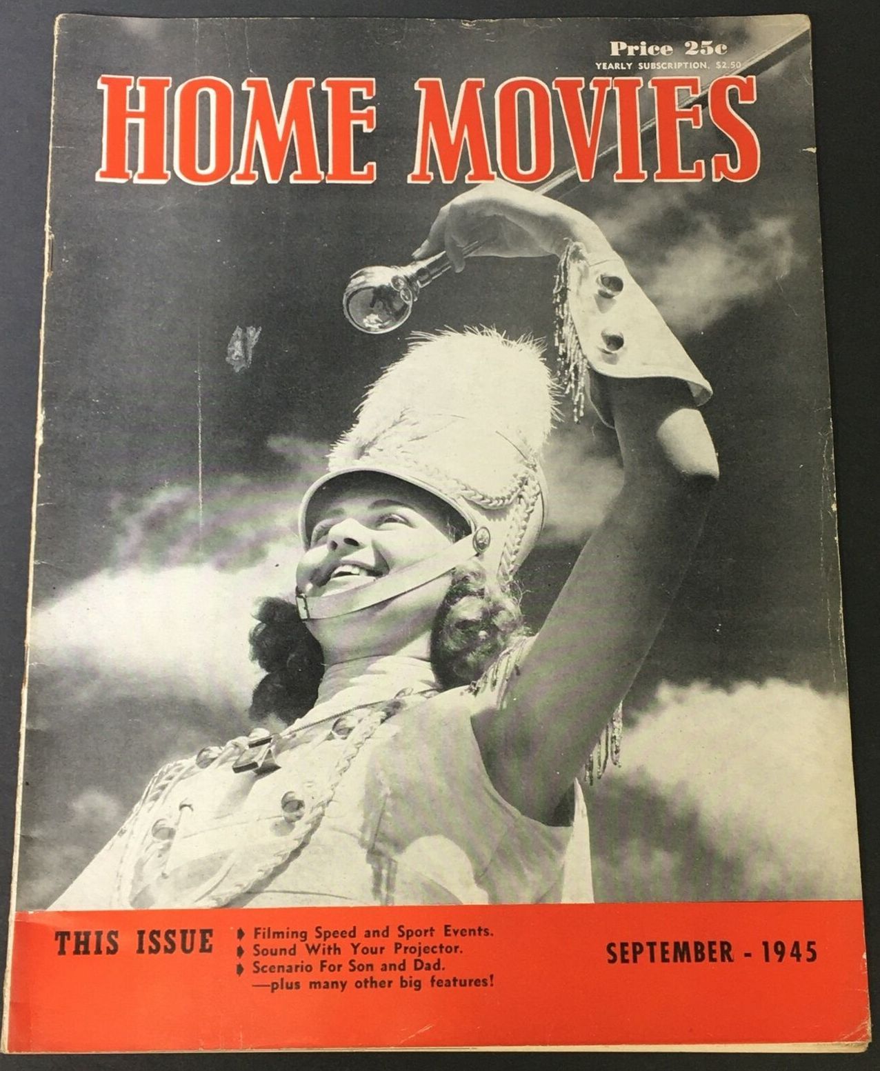 HOME MOVIES magazine side cover  September 1945