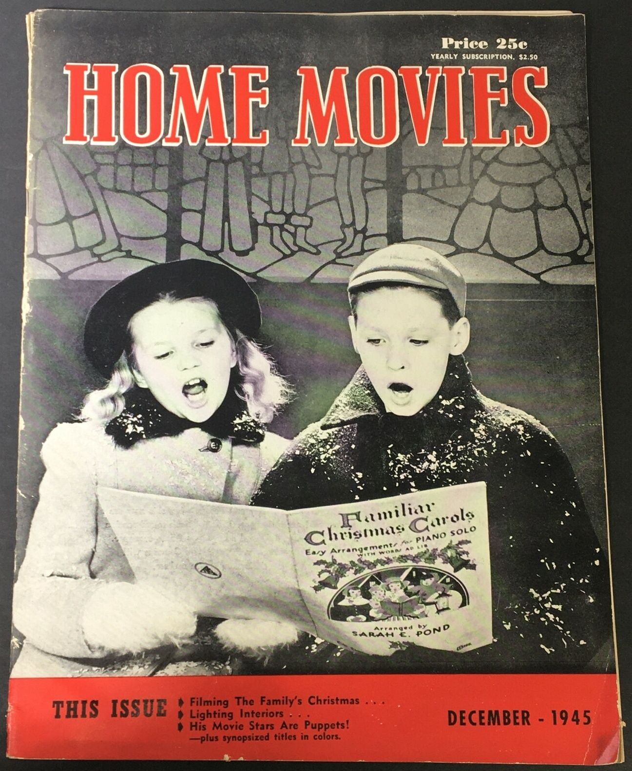 HOME MOVIES magazine side cover  December 1945
