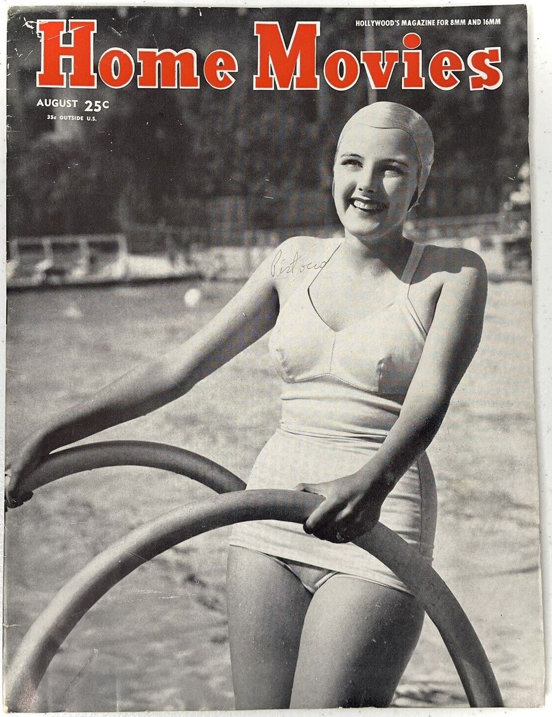 HOME MOVIES magazine side cover  August 1952
