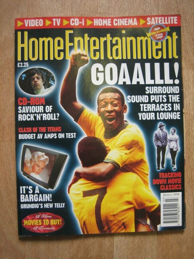 HOME ENTERTAINMENT (UK) magazine side cover Issue 9  March 1994