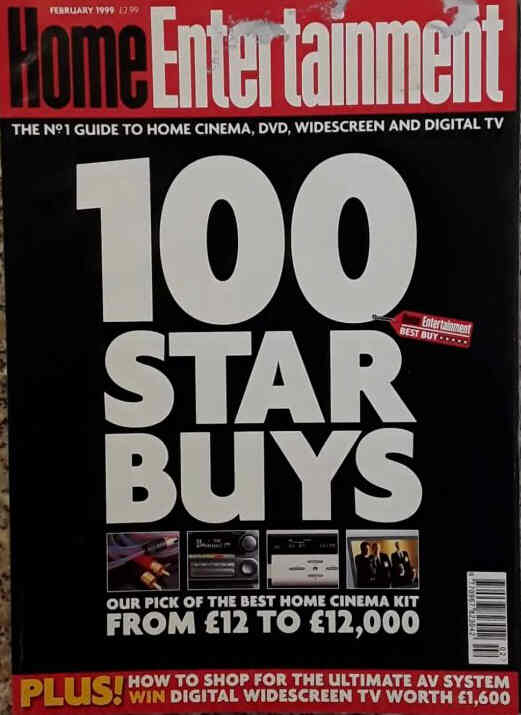 HOME ENTERTAINMENT (UK) magazine side cover  February 1999