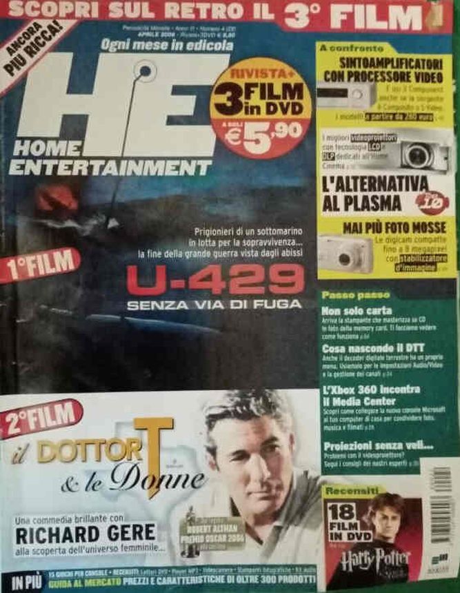 HOME ENTERTAINMENT (Italy) magazine side cover  April 2006