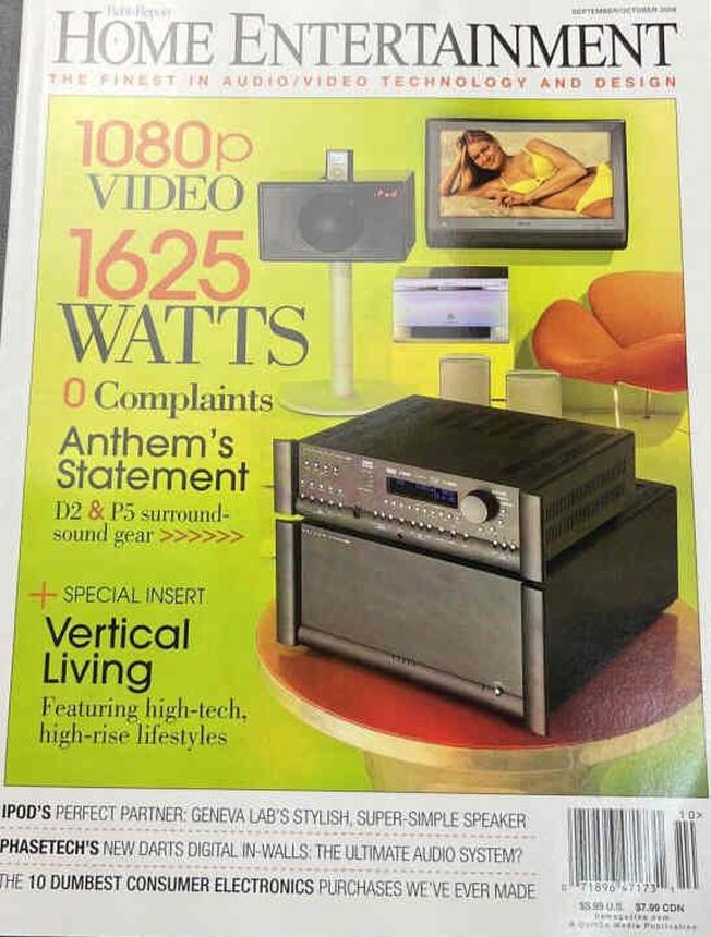 HOME ENTERTAINMENT (UK) magazine side cover  September/October 2006