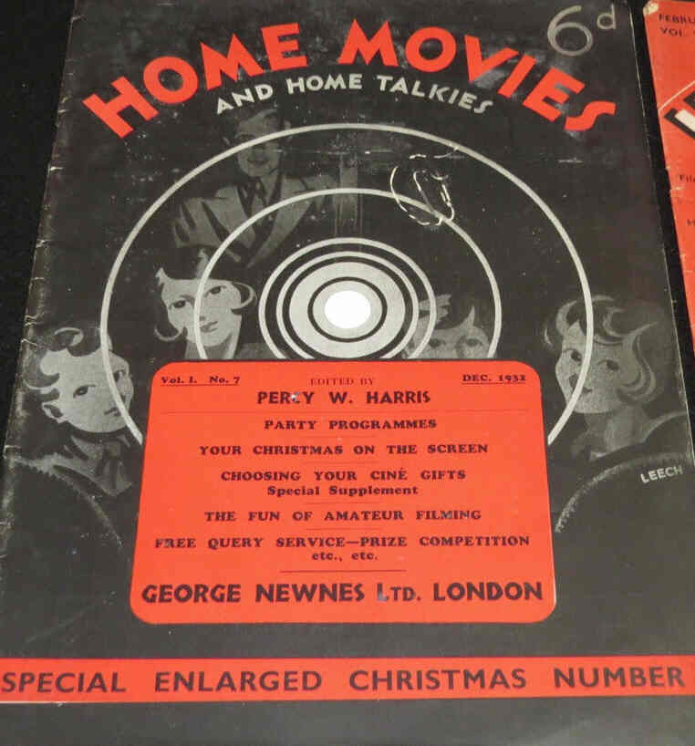 HOME MOVIES AND HOME TALKIES magazine side cover Issue 7 December 1932