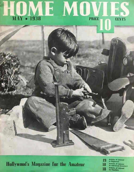 HOME MOVIES magazine side cover  May 1938