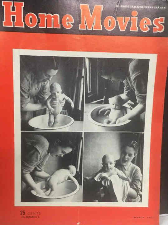 HOME MOVIES magazine side cover  March 1952