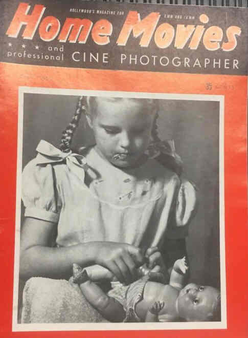 HOME MOVIES magazine side cover  July 1953
