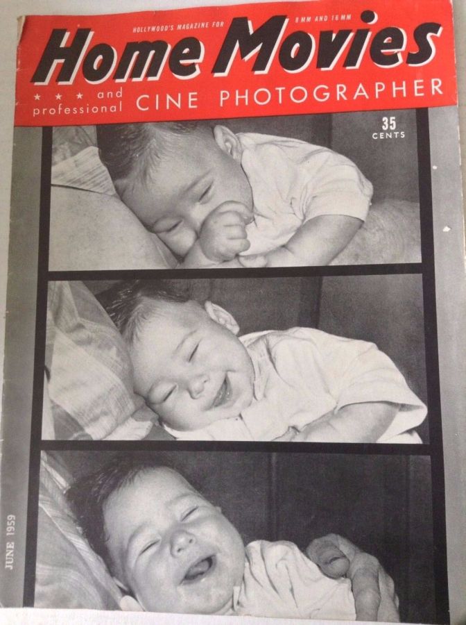 HOME MOVIES magazine side cover  June 1959