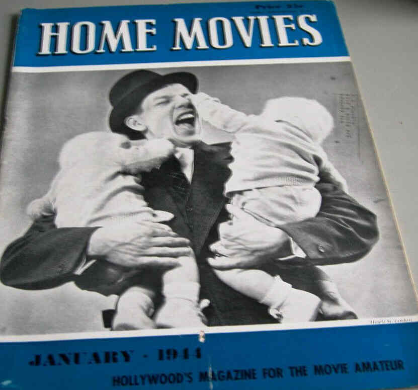 HOME MOVIES magazine side cover January 1944