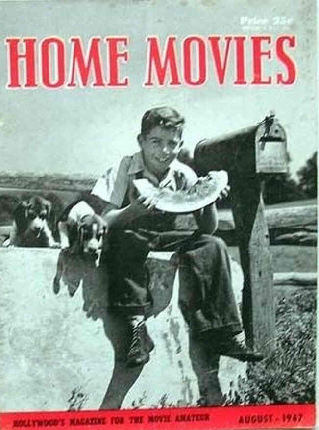 HOME MOVIES magazine side cover August 1947