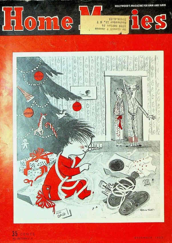 HOME MOVIES magazine side cover  December 1952