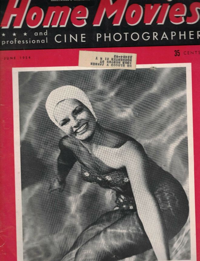 HOME MOVIES magazine side cover  June 1954
