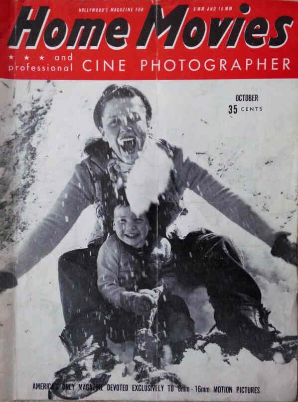 HOME MOVIES magazine side cover October 1956