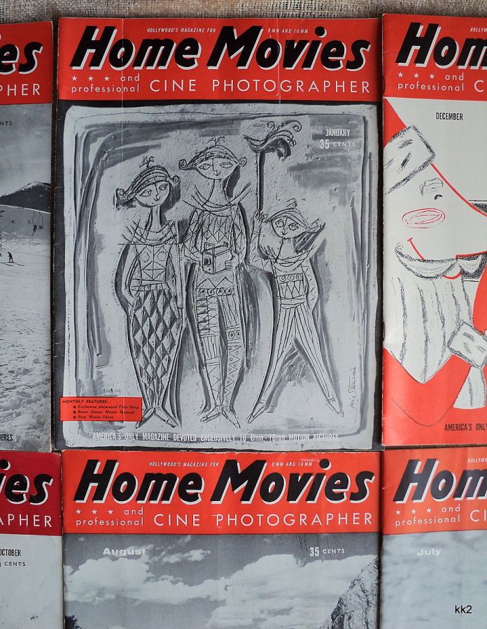 HOME MOVIES magazine side cover January 1957