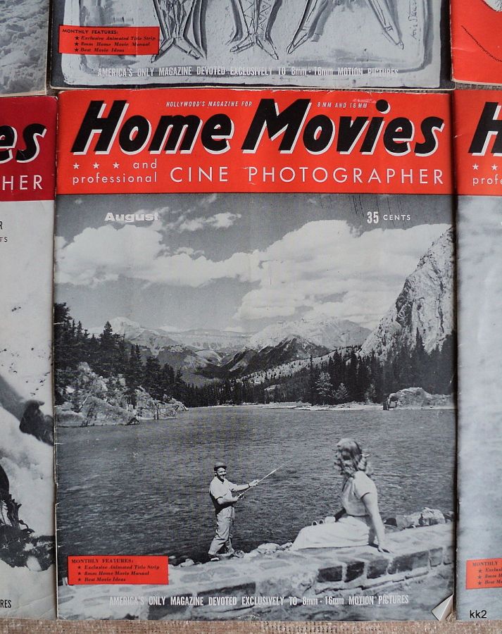 HOME MOVIES magazine side cover August 1957