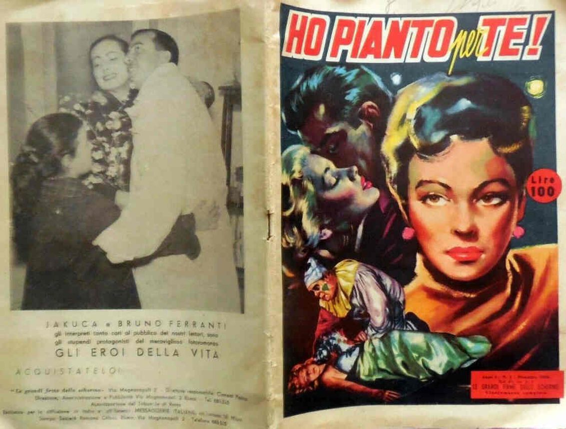 HO PIANTO PER TE magazine side cover Issue 1  1954