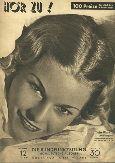 HORZU magazine side cover Issue 12  1949