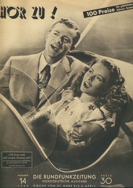 HORZU magazine side cover Issue 14  1949
