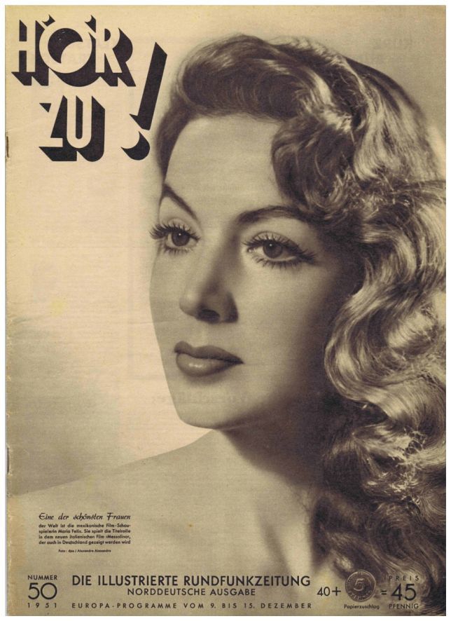HORZU magazine side cover Issue 50  1951