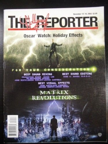 HOLLYWOOD REPORTER | THE magazine side cover 14 November 2003