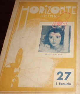 HORIZONTE CINE magazine side cover Issue 27  1934