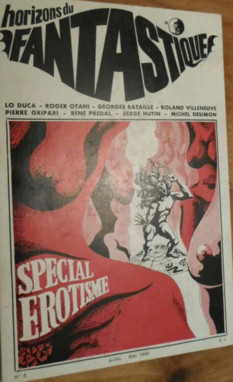 HORIZONS DU FANTASTIQUE magazine side cover Issue 6 April/May 1969