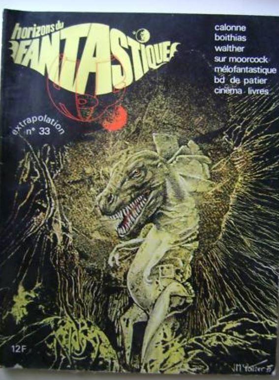 HORIZONS DU FANTASTIQUE magazine side cover Issue 33  1975