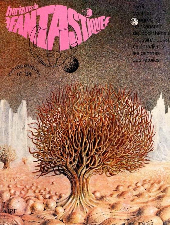 HORIZONS DU FANTASTIQUE magazine side cover Issue 34  1975